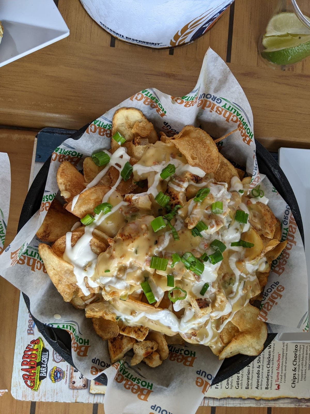 Loaded potato skins with melted cheese and scallions