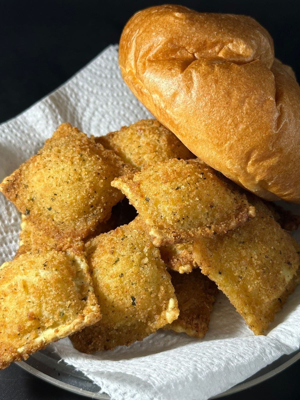 Crispy toasted ravioli